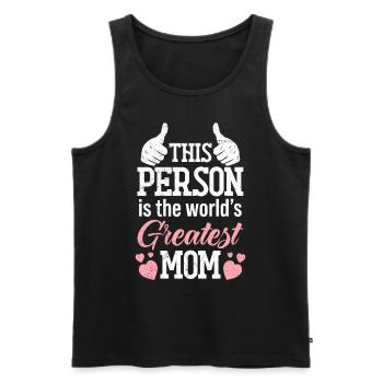 Meilleure maman du monde Fête des mères Meilleure maman - Débardeur bio Premium Homme - noir - Devant - Michal (187cm)