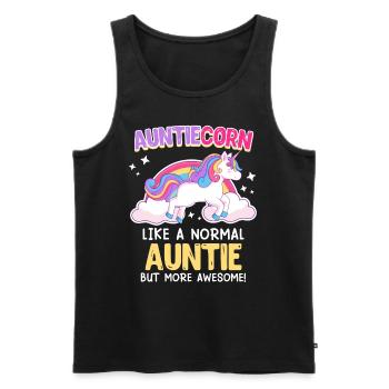 Tanticorn Einhorn Tanten Muttertag Unicorn - Männer Premium Bio Tank Top - Schwarz - Vorne - Michal (187cm)