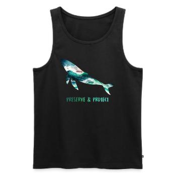 Rettet die Wale Artenschutz und Tierschutz - Männer Premium Bio Tank Top - Schwarz - Vorne - AI Model Male 178 light (178cm)