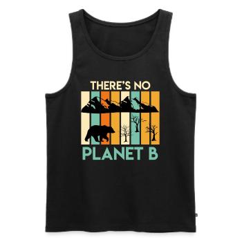 Il n’y a pas de planète B Protection des espèces Bien-être animal - Débardeur bio Premium Homme - noir - Devant - Michal (187cm)