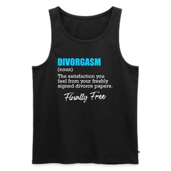 Divorce Party Finally Divorced Divorce - Men's Premium Organic Tank Top - black - Front - AI Model Male 178 light (178cm)