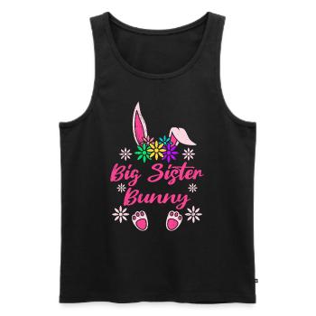 Schwester Hase Osterhasen Schwester Bunny - Männer Premium Bio Tank Top - Schwarz - Vorne - AI Model Male 178 light (178cm)