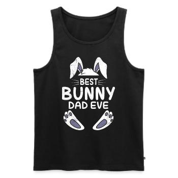 Papa Lapin de Pâques Papa Papa Amis de Pâques Papa - Débardeur bio Premium Homme - noir - Devant - Michal (187cm)