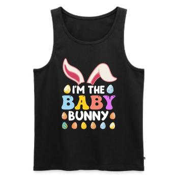 Baby Hase Osterhasen Cute Osterfreunde Kinder - Männer Premium Bio Tank Top - Schwarz - Vorne - AI Model Male 178 light (178cm)
