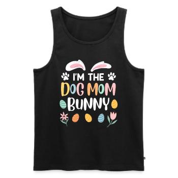 Hundeliebhaber Hasen Mama Ostern Hundefan - Männer Premium Bio Tank Top - Schwarz - Vorne - AI Model Male 178 light (178cm)