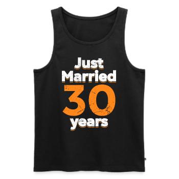 Just married 30 Years 30. Hochzeitstag - Männer Premium Bio Tank Top - Schwarz - Vorne - AI Model Male 178 light (178cm)