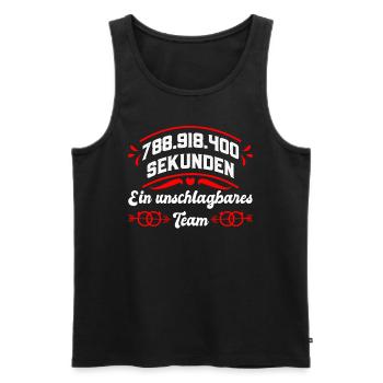 25 Jahre unschlagbares Team Silberhochzeit - Männer Premium Bio Tank Top - Schwarz - Vorne - Michal (187cm)