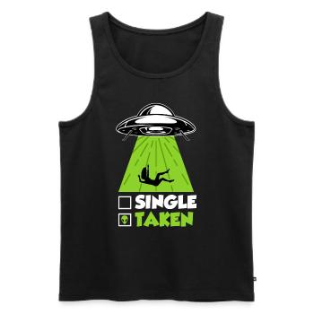 Ufo Single Men Fantasme pris par Aliens Herren - Débardeur bio Premium Homme - noir - Devant - AI Model Male 178 light (178cm)