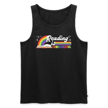 Reading Love Book Lovers Bookworm Book Lovers - Men's Premium Organic Tank Top - black - Front - AI Model Male 178 light (178cm)