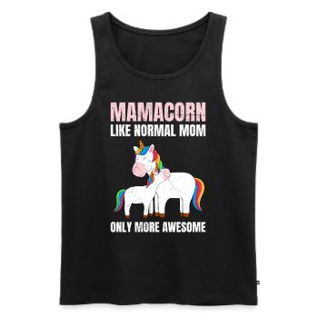 Mamacorn cooles Einhorn Muttertag Mütter - Männer Premium Bio Tank Top - Schwarz - Vorne - Michal (187cm)