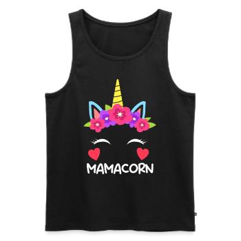 Mamacorn Unicorn Fan Mother's Day Mom Unicorn - Men's Premium Organic Tank Top - black - Front - Michal (187cm)