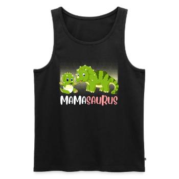Mamasaurus Muttertag Mama Dinosaurier Mom - Männer Premium Bio Tank Top - Schwarz - Vorne - AI Model Male 178 light (178cm)