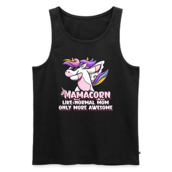 Mamacorn Einhorn Muttertag Mama Cooles Einhorn - Männer Premium Bio Tank Top - Schwarz - Vorne - AI Model Male 178 light (178cm)