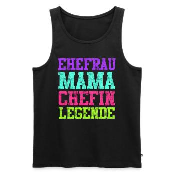 Mama Ehefrau und Chefin Muttertag Mama Boss - Männer Premium Bio Tank Top - Schwarz - Vorne - AI Model Male 178 light (178cm)