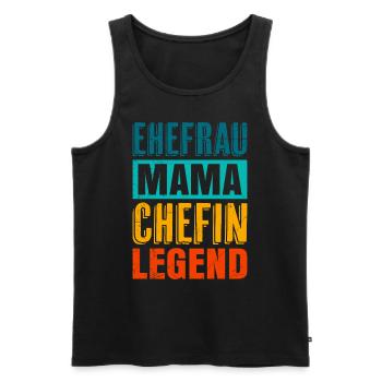 Mama Chefin Muttertag Mama Boss Supervisor - Männer Premium Bio Tank Top - Schwarz - Vorne - Michal (187cm)
