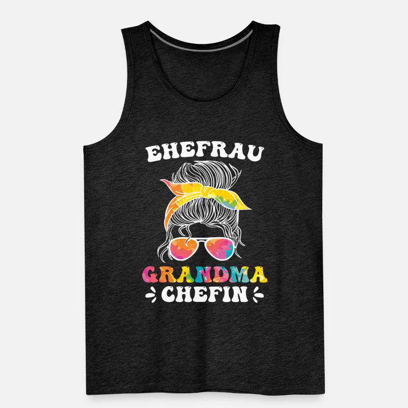 Oma Chefin Großmutter Muttertag Granny Ehefrau Männer Premium Bio Tank Top