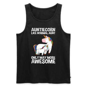 Tante Fête des mères Licorne Fan Tanticorn Licorne - Débardeur bio Premium Homme - noir - Devant - Michal (187cm)