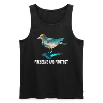 Conservation des espèces du Jour de la Terre Sauvons l’environnement - Débardeur bio Premium Homme - noir - Devant - Michal (187cm)