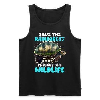 Save the rainforest Wildlife Conservation - Men's Premium Organic Tank Top - black - Front - AI Model Male 178 light (178cm)