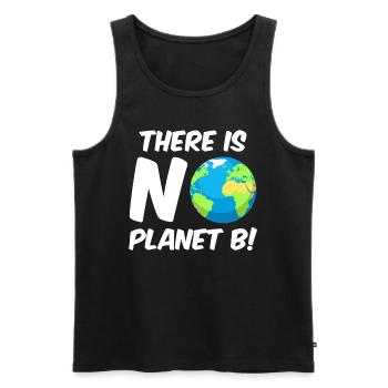 There is no Planet B Umweltschutz Mission Erde - Männer Premium Bio Tank Top - Schwarz - Vorne - Michal (187cm)