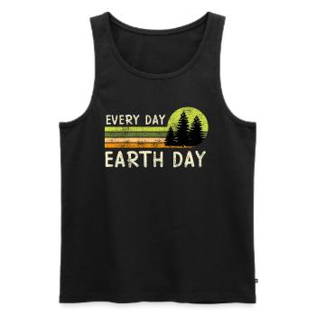 Environmentalists Earth Day Mission Earth Environment - Men's Premium Organic Tank Top - black - Front - AI Model Male 178 light (178cm)
