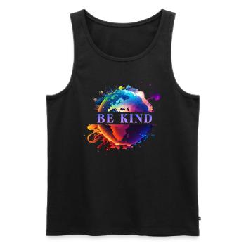 Be Child with Mother Earth Environmental Protection Nature - Men's Premium Organic Tank Top - black - Front - Michal (187cm)