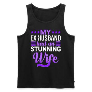 Divorce Women Divorce Party Ex Wife - Men's Premium Organic Tank Top - black - Front - AI Model Male 178 light (178cm)
