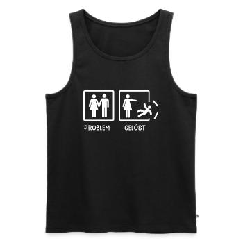 Problem Gelöst Scheidungsparty Scheidung - Männer Premium Bio Tank Top - Schwarz - Vorne - Michal (187cm)