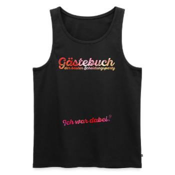 Scheidungsparty Gästebuch Ich war dabei Scheidung - Männer Premium Bio Tank Top - Schwarz - Vorne - Michal (187cm)