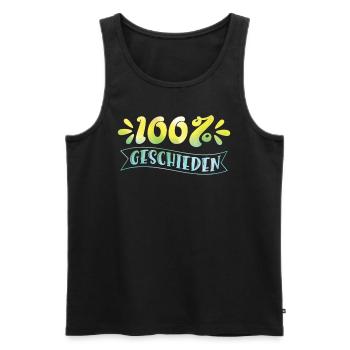 Divorce category 100% Divorced Divorce - Men's Premium Organic Tank Top - black - Front - AI Model Male 178 light (178cm)