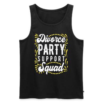 Divorce Party Man Happy Divorced - Men's Premium Organic Tank Top - black - Front - AI Model Male 178 light (178cm)