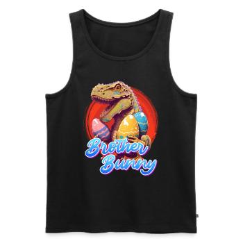 Brother Rabbit Happy Easter Easter Bunny Children - Men's Premium Organic Tank Top - black - Front - Michal (187cm)