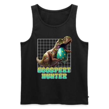 Eggspert Ostereier Suche Dinsosaurier Osterhasen - Männer Premium Bio Tank Top - Schwarz - Vorne - AI Model Male 178 light (178cm)