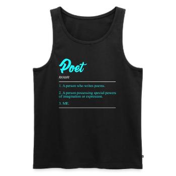 Amateurs de livres poètes et rats de bibliothèque rats de bibliothèque - Débardeur bio Premium Homme - noir - Devant - AI Model Male 178 light (178cm)