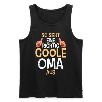 Coole Oma Weltbeste Oma Muttertag Großmutter - Männer Premium Bio Tank Top - Schwarz - Vorne - Michal (187cm)