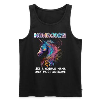 Mamacorn Unicorn Fan Mother's Day Mom Unicorn - Men's Premium Organic Tank Top - black - Front - Michal (187cm)