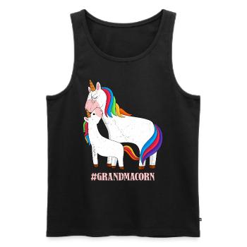 Omacorn Einhorn Fans Muttertag Unicorn Granny - Männer Premium Bio Tank Top - Schwarz - Vorne - Michal (187cm)