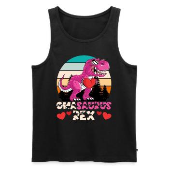 Omasaurus Muttertag Grandma Mama Tag Oma - Männer Premium Bio Tank Top - Schwarz - Vorne - AI Model Male 178 light (178cm)