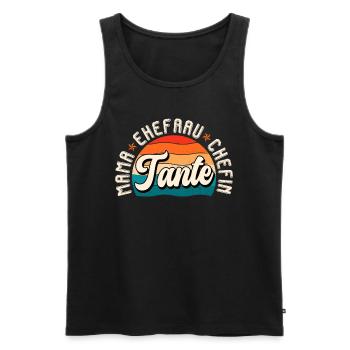 Tante Ehefrau Chefin Legende Muttertag Tanten - Männer Premium Bio Tank Top - Schwarz - Vorne - Michal (187cm)