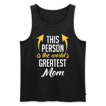 La plus grande fête des mères du monde Meilleure Mama Queen - Débardeur bio Premium Homme - noir - Devant - Michal (187cm)