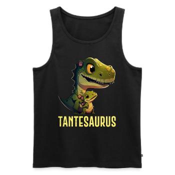 Tantesaurus Dinosaur Aunt Mother's Day - Men's Premium Organic Tank Top - black - Front - Michal (187cm)