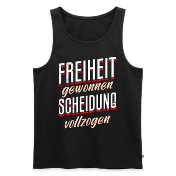 Frisch geschieden Ex Frau Scheidungsparty - Männer Premium Bio Tank Top - Schwarz - Vorne - Michal (187cm)