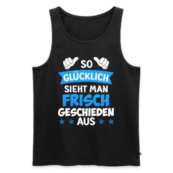 Scheidungsparty frisch geschieden Scheidung - Männer Premium Bio Tank Top - Schwarz - Vorne - Michal (187cm)