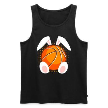 Basketball fans Osterhasen Frohe Ostern - Männer Premium Bio Tank Top - Schwarz - Vorne - AI Model Male 178 light (178cm)