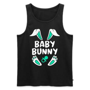 Baby Hase Osterhasen Kleiner Hase Kinder - Männer Premium Bio Tank Top - Schwarz - Vorne - AI Model Male 178 light (178cm)