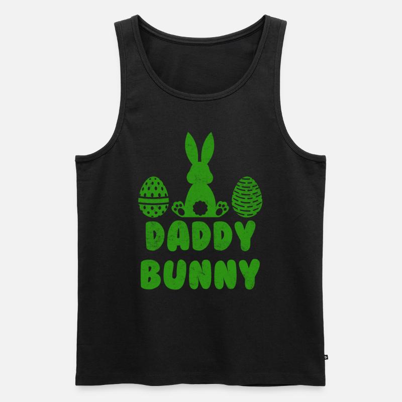 Papa Bunny Easter Daddy Bunny Easter Bunny - Men's Premium Organic Tank Top - black