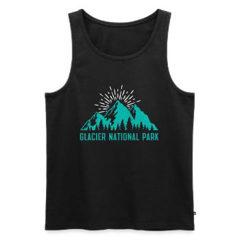 Glacier National Park Mountaineers - Men's Premium Organic Tank Top - black - Front - Michal (187cm)
