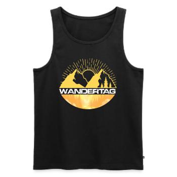 Wandertage Bergfan Wandern Hiking - Männer Premium Bio Tank Top - Schwarz - Vorne - Michal (187cm)