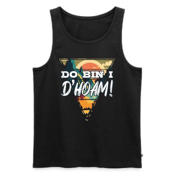 Do bin I dahoam Wanderer Bergfan Bayerisch Alpen - Männer Premium Bio Tank Top - Schwarz - Vorne - Michal (187cm)