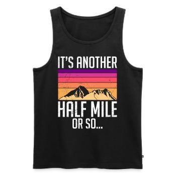 Wanderer lustig Bergesteiger Berge Naturburschen - Männer Premium Bio Tank Top - Schwarz - Vorne - Michal (187cm)